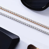 CZ 26 Letters Necklace with 5mm Tennis Chain Hip hop Jewelry