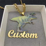 Kids Cartoon Character Necklace Stainless Steel Pendant