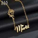 Name Chain Stainless Steel Personalized Necklace Double Layer Vintage Gift