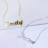 Name Charms Necklace Stainless Steel Personalized Pendants