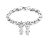 Coffee Beads Bracelet Stainless Steel Pendant Link Chains Hiphop Jewelry
