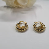 Copper Personalized Letters Earrings 18MM Twist Small Hoop Earrings