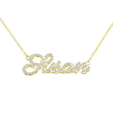 Couple Necklaces Stainless Steel Zircon Pendant Letters Necklace Women Chain