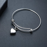 Love Heart Cremation Bracelet Stainless Steel Urn Bangle Ash Memorial Jewelry