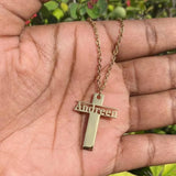 Christian Cross Necklace Personalized Stainless Steel Chain