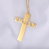 Christian Cross Necklace Personalized Stainless Steel Chain