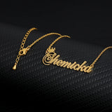 Crown Necklace Personalized Font Pendant Stainless Steel Chain Jewelry