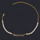 Crystal Letter Anklet Stainless Steel Constellation Anklets