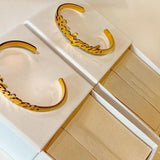 Personalized Name Bangle Bracelet Stainless Steel Adjustable Letter Bangle
