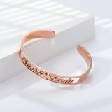 Custom Name Cuff Bracelets Stainless Steel Bangles Christmas Gift BFF