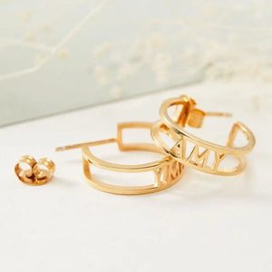 Personalized Name Cuff Earrings-Dainty Ear Crawler-Ear Wrap