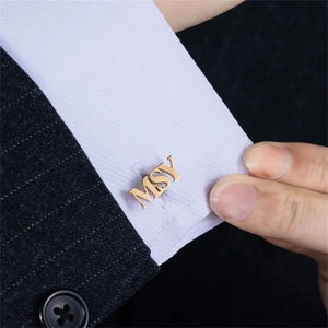 Personalised Initials Cuff Links Letter Cufflink Nameplate Cuff Links