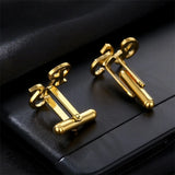 Personalized Frosted Logo Cuff Links Stainless Steel