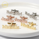 Personalized Name Cufflink Stainless Steel Jewelry