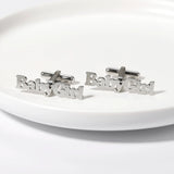 Personalized Name Cufflink Stainless Steel Jewelry