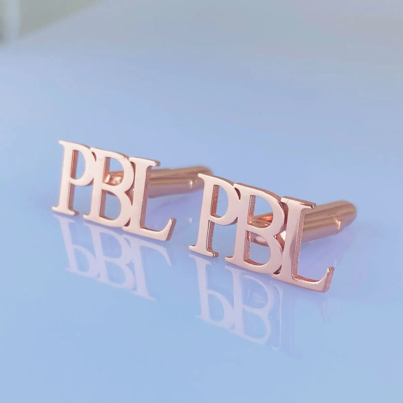 Personalized Carved Cufflinks, Monogram Cufflinks
