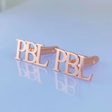 Personalized Carved Cufflinks, Monogram Cufflinks