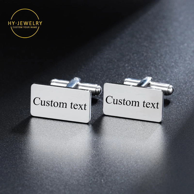Personalized Name Cufflinks Stainless Steel Father's Gift