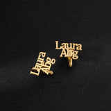 Personalized Letters Cufflinks Knot High Stainless Steel