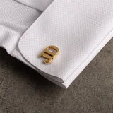 Personalized Stainless Steel Letter Cufflinks - Wedding Groom Suit Button