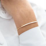 Personalised Curved Skinny Bar Bracelet