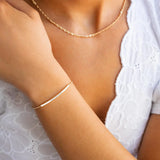 Personalised Curved Skinny Bar Bracelet