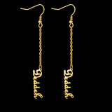 Bohemian Dangle Earrings Personalized Name Number Zodiac Jewelry