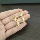 Name Dangle Earrings Stainless Steel Jewelry Filled Pendientes Drop Earrings