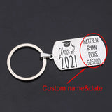 2021 Graduation Steel Keychain - Custom Engraving - Class of '21 Gift