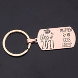 2021 Graduation Steel Keychain - Custom Engraving - Class of '21 Gift