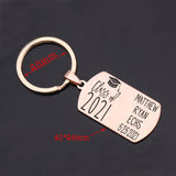 2021 Graduation Steel Keychain - Custom Engraving - Class of '21 Gift