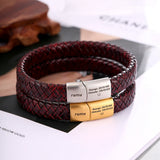 Men Bracelet Men Leather Bracelet Jewelry Gift Personalized 