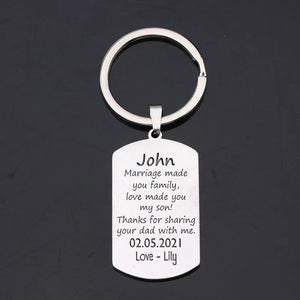 To My Stepson Wedding Gifts. Thank You For Sharing Your Dad With Me