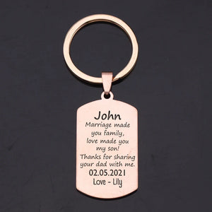 To My Stepson Wedding Gifts. Thank You For Sharing Your Dad With Me