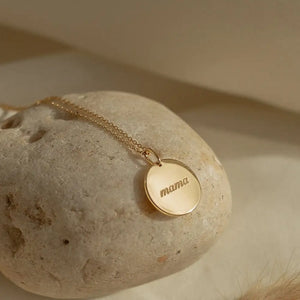 Name Disc Necklace - Personalized Gift for Mom - Baby Shower
