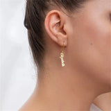 Name Drop Earrings Personalized Dangle Earrings for Women Jewelry