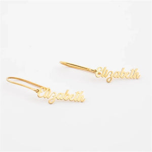 Name Drop Earrings Personalized Dangle Earrings for Women Jewelry