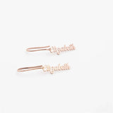 Name Drop Earrings Personalized Dangle Earrings for Women Jewelry