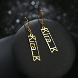 Personalized Zodiac Name Letter Earing Stud Metal Trinket Piercing