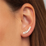 Name Earring Stud Couple Personalized Stainless Steel Earring