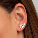 Name Earring Stud Couple Personalized Stainless Steel Earring