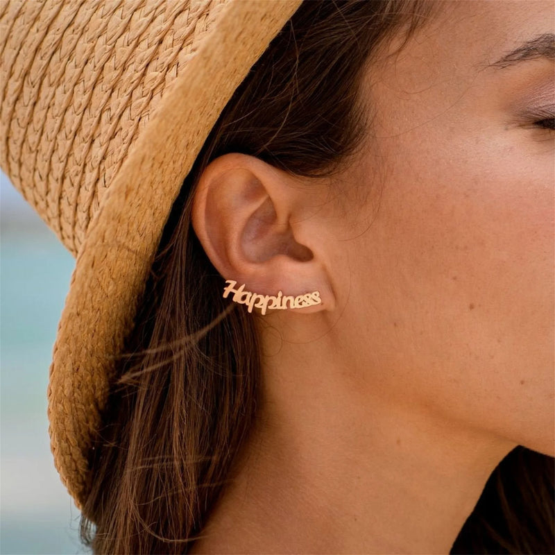 Personalized Stainless Steel Name Earring Studs