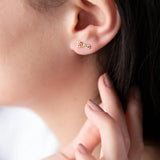 Personalized Name Initial Cursive Stud Earrings