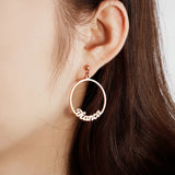 Name Letters Hoop Earrings Personalized DIY Jewelry