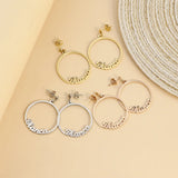 Name Letters Hoop Earrings Personalized DIY Jewelry