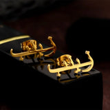 Personalized Stainless Steel Arabic Name Letter Earrings for Women