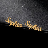Custom Name Earrings Stainless Steel Studs