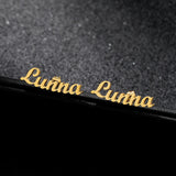 Custom Name Earrings Stainless Steel Studs