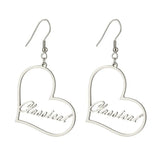 Custom Name Earrings Stainless Steel Heart Drop Girls Birthday Gift