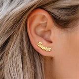Personalized Name Earrings Stainless Steel Initial Earring
